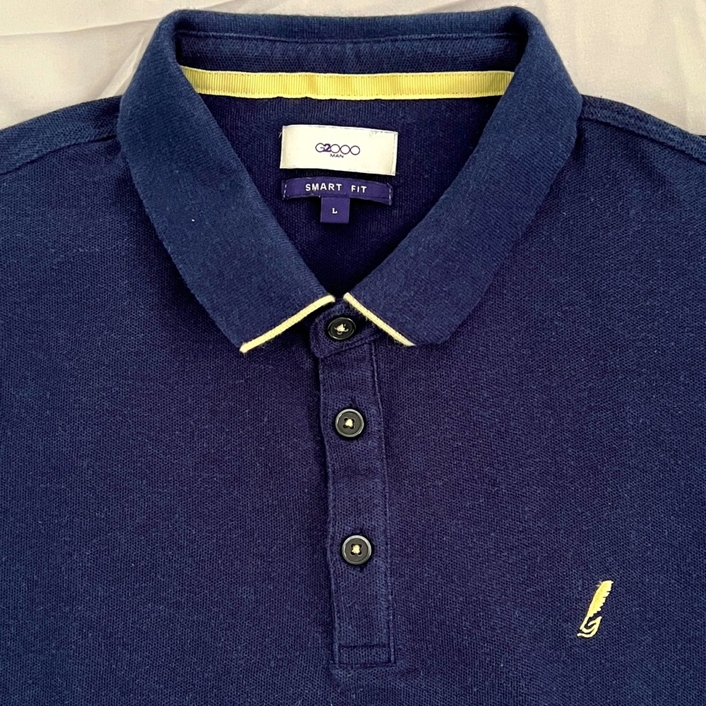 G2000 Men's Polo Shirt Large Smart Fit Navy Blue